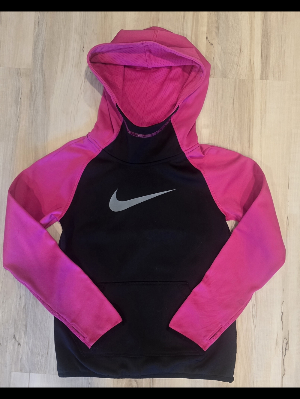 Nike Black & Hot Pink Pullover Hoodie
